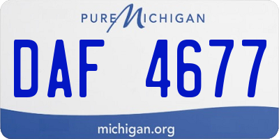 MI license plate DAF4677