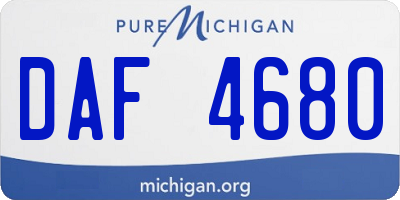 MI license plate DAF4680