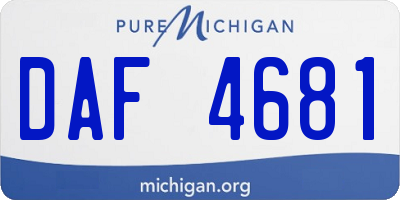 MI license plate DAF4681