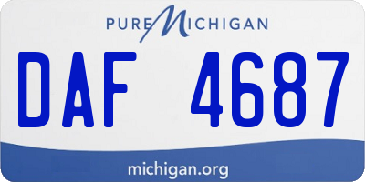MI license plate DAF4687