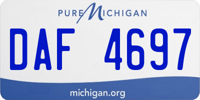 MI license plate DAF4697