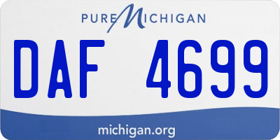 MI license plate DAF4699