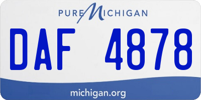 MI license plate DAF4878