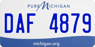 MI license plate DAF4879