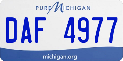 MI license plate DAF4977