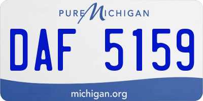 MI license plate DAF5159