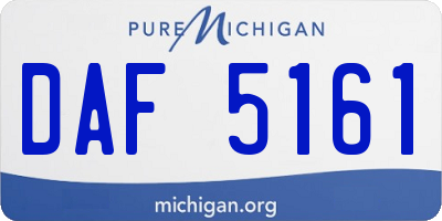 MI license plate DAF5161