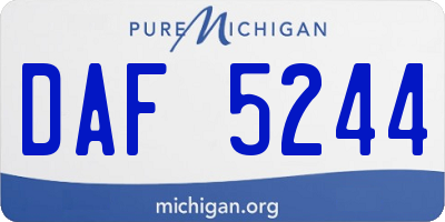MI license plate DAF5244