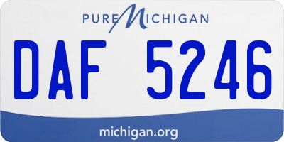 MI license plate DAF5246