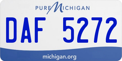 MI license plate DAF5272