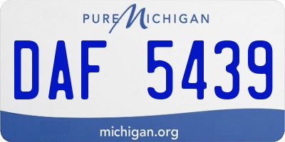 MI license plate DAF5439