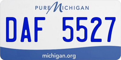 MI license plate DAF5527