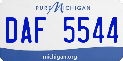 MI license plate DAF5544