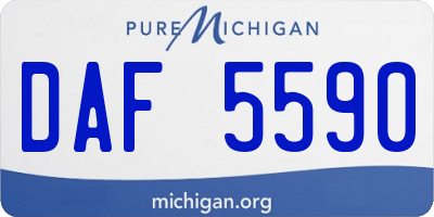 MI license plate DAF5590