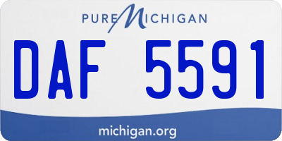 MI license plate DAF5591