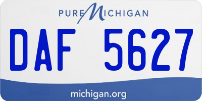 MI license plate DAF5627