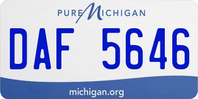 MI license plate DAF5646