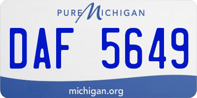 MI license plate DAF5649