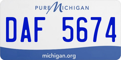 MI license plate DAF5674