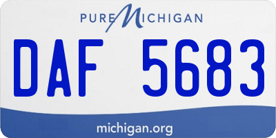 MI license plate DAF5683