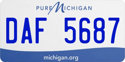 MI license plate DAF5687