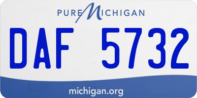 MI license plate DAF5732