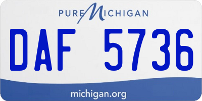MI license plate DAF5736