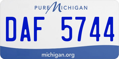 MI license plate DAF5744