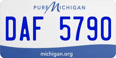 MI license plate DAF5790