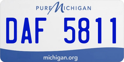MI license plate DAF5811