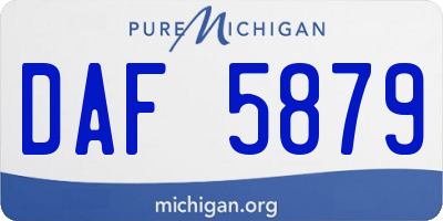 MI license plate DAF5879