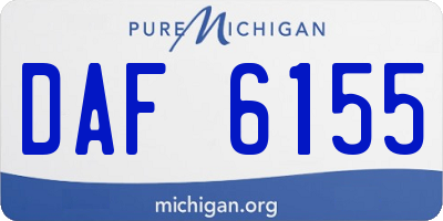 MI license plate DAF6155