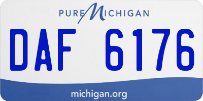 MI license plate DAF6176