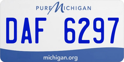 MI license plate DAF6297