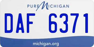 MI license plate DAF6371