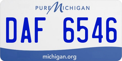 MI license plate DAF6546
