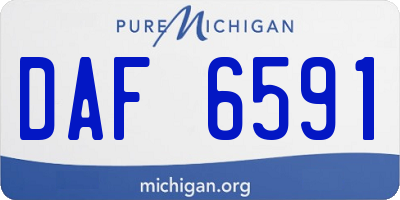 MI license plate DAF6591