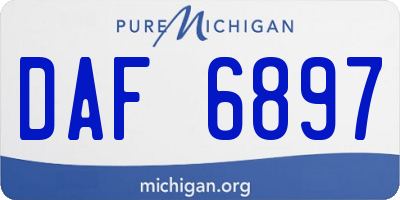 MI license plate DAF6897