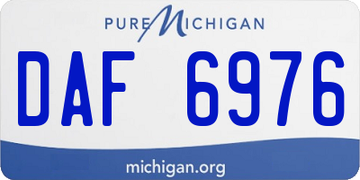 MI license plate DAF6976