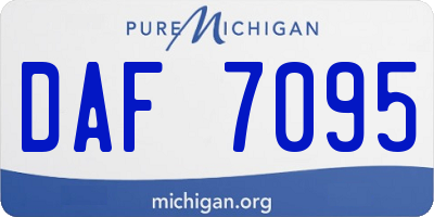 MI license plate DAF7095