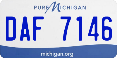 MI license plate DAF7146
