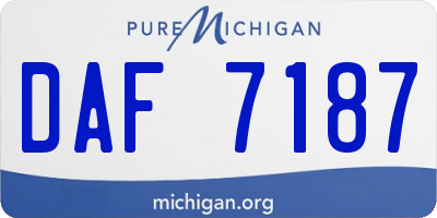 MI license plate DAF7187