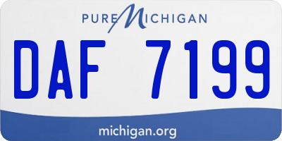 MI license plate DAF7199