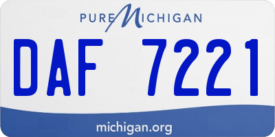 MI license plate DAF7221