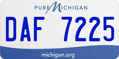 MI license plate DAF7225