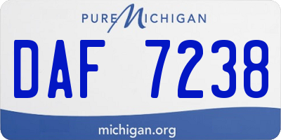 MI license plate DAF7238