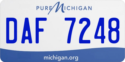 MI license plate DAF7248