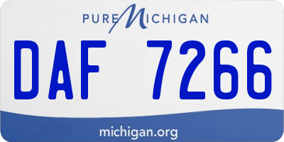 MI license plate DAF7266