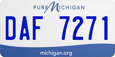 MI license plate DAF7271