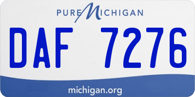 MI license plate DAF7276